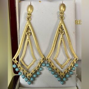 Lia Sophia “Persia” Matte Gold Earrings